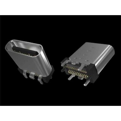 USB-C (USB TYPE-C) USB 3.2 Gen 2 (USB 3.1 Gen 2, Superspeed + (USB 3.1)) Receptacle Connector 24 Position Surface Mount, Through Hole - 1