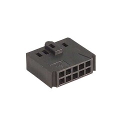 10 Position Rectangular Housing Connector Receptacle Black 0.100