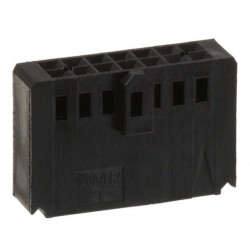 14 Position Rectangular Housing Connector Receptacle Black 0.100