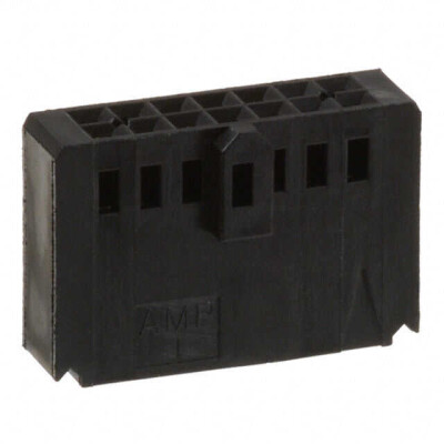 14 Position Rectangular Housing Connector Receptacle Black 0.100