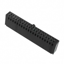40 Position Rectangular Housing Connector Receptacle Black 0.100