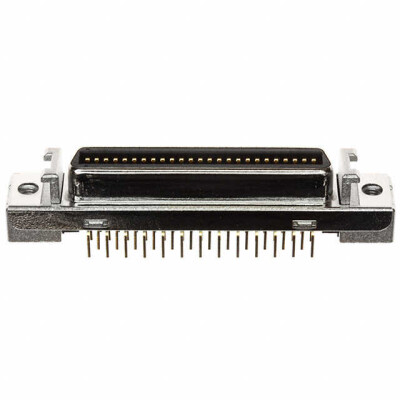 50 Position Receptacle Connector Panel Mount, Through Hole Solder - 1