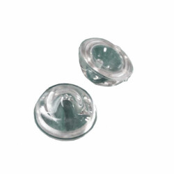 Lens with Integrated Mount Clear 130° Flood Adhesive - Carclo Technical Plastics