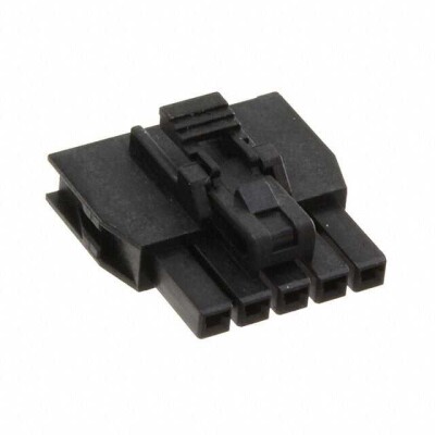 5 Position Rectangular Housing Connector Receptacle Black 0.098
