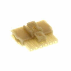 6 Position Rectangular Housing Connector Receptacle Natural 0.098