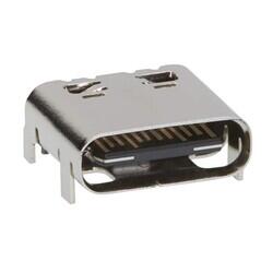 USB-C (USB TYPE-C) USB 3.2 Gen 2 (USB 3.1 Gen 2, Superspeed + (USB 3.1)) Receptacle Connector 24 Position Surface Mount, Right Angle; Through Hole - 1
