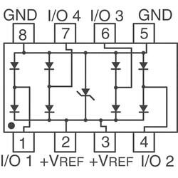 10.9V Clamp 43A (8/20µs) Ipp Tvs Diode Surface Mount 8-SOIC - 2