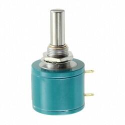 10k Ohm 1 Gang Linear Panel Mount Potentiometer None 10.0 Kierros Wirewound 2W Solder Lug - Nidec Copal Electronics