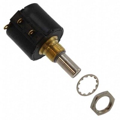 10k Ohm 1 Gang Linear Panel Mount Potentiometer 5.0 Turns Wirewound 1.5W Solder Lug - 1