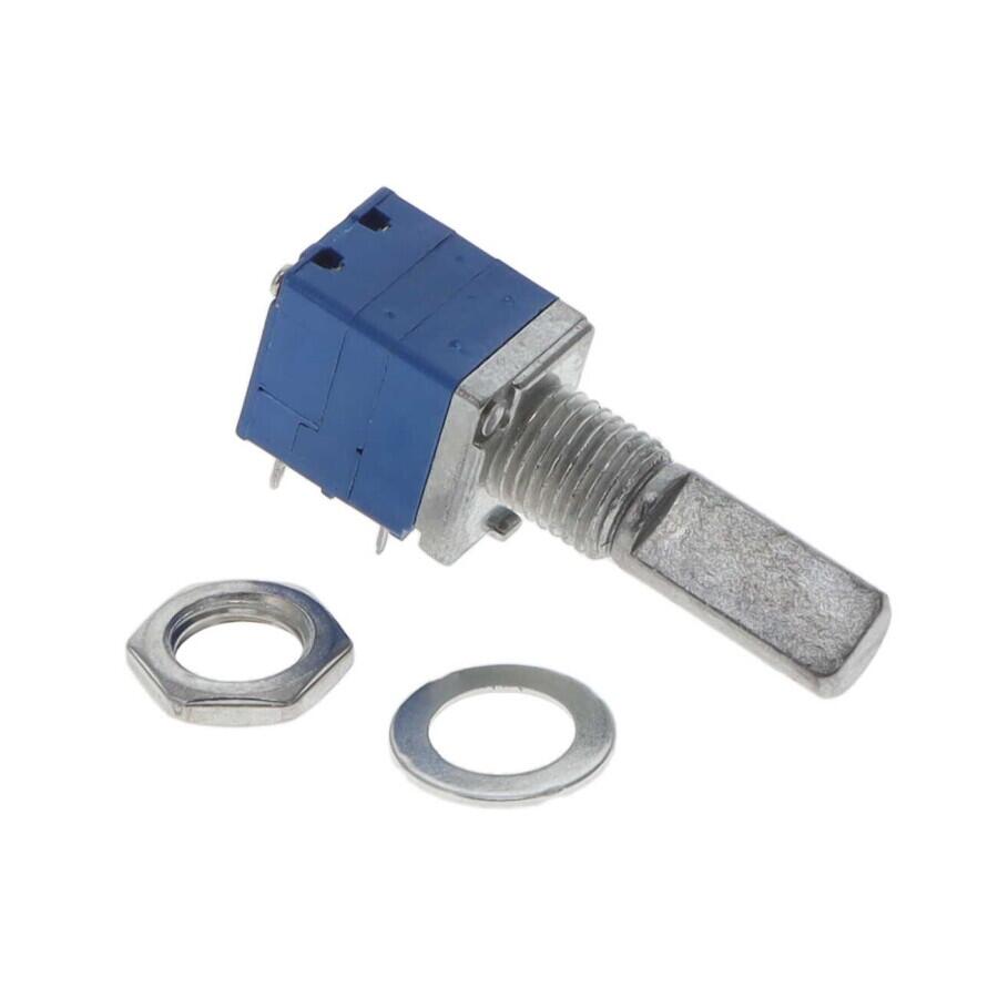  10k Ohm 1 Gang Linear Panel Mount Potentiometer Rotary, Spst 1.0 Kierros Carbon 0.05w, 1/20w Pc Pins, Board Locks
