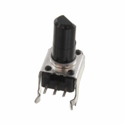 10k Ohm 1 Gang Linear Through Hole Potentiometer 1.0 Turns Carbon 0.05W, 1/20W PC Pins - 1