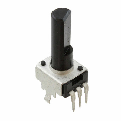 10k Ohm 1 Gang Linear Through Hole, Snap In Potentiometer 1.0 Turns Carbon 0.05W, 1/20W PC Pins, Board Locks - 2