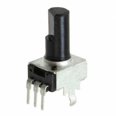 10k Ohm 1 Gang Logarithmic Through Hole, Snap In Potentiometer 1.0 Turns Carbon 0.05W, 1/20W PC Pins, Board Locks - 1