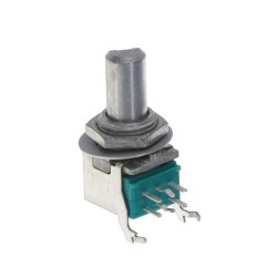 10k Ohm 2 Gang Logarithmic Panel Mount Potentiometer 1.0 Turns 0.05W, 1/20W PC Pins, Board Locks - Alps Alpine