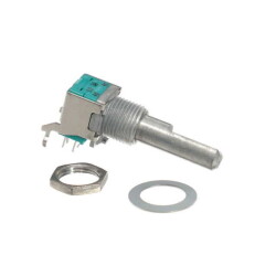 10k Ohm 2 Gang Logarithmic Panel Mount Potentiometer 1.0 Turns 0.05W, 1/20W PC Pins, Board Locks - Alps Alpine