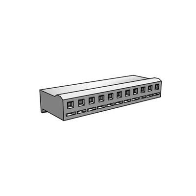 11 Rectangular Connectors - Housings Receptacle Natural 0.156