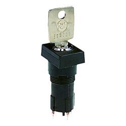 Keylock Switch 4 Position SP3T 100mA (AC/DC) 35 VAC 35 VDC Panel Mount - 1