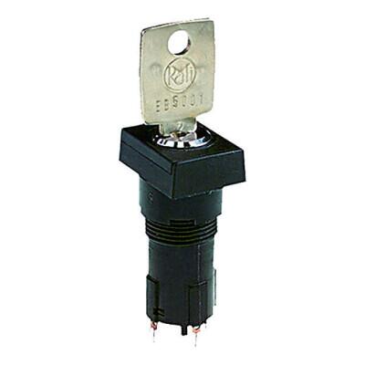 Keylock Switch 4 Position SP3T 100mA (AC/DC) 35 VAC 35 VDC Panel Mount - 1