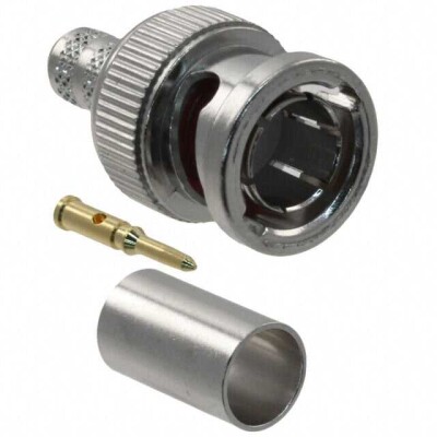 BNC Connector Plug, Male Pin 75 Ohms Free Hanging (In-Line) Crimp - 1