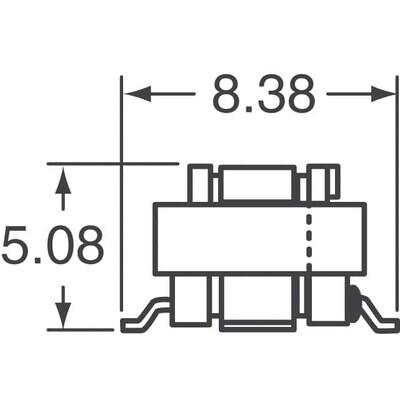 1:125 Current Sense Transformer 50kHz ~ 1MHz 0.8mOhm Primary, 6.5Ohm Secondary 3 mH Surface Mount - 2