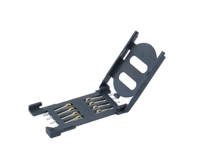SIM Card Socket Plastic Hinge Type , 8Pin - 1