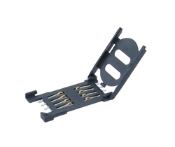 SIM Card Socket Plastic Hinge Type , 8Pin - ATTEND Technology