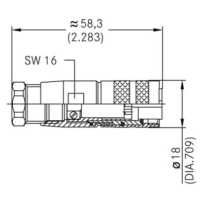 12 Position Circular Connector Plug, Female Sockets Solder Cup - 2