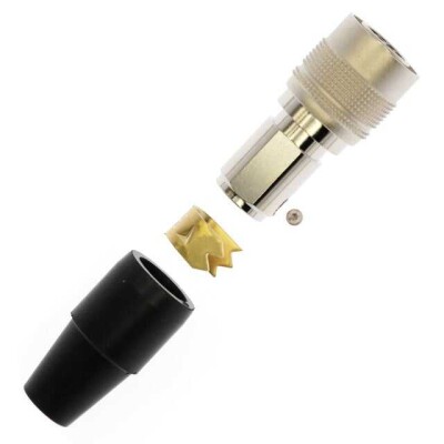 12 Position Circular Connector Plug, Female Sockets Solder Cup - 1