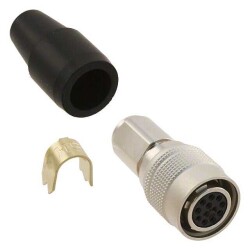 12 Position Circular Connector Plug, Female Sockets Solder Cup - Hirose Electric Co Ltd