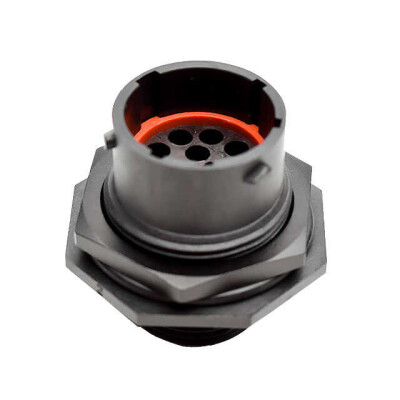 12 Position Circular Connector Receptacle Housing Panel Mount - 1