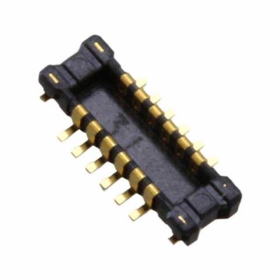 12 Position Connector Header, Outer Shroud Contacts Surface Mount Gold - 1