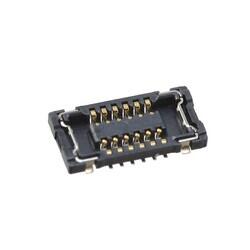 12 Position Connector Receptacle, Center Strip Contacts Surface Mount Gold - Molex