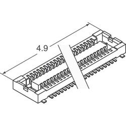 12 Position Connector Socket, Outer Shroud Contacts Surface Mount Gold - 2