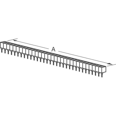 12 Position Receptacle Connector 0.100