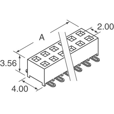 12 Position Receptacle Connector Surface Mount - 1