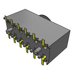 12 Position Receptacle, Pass Through Connector Surface Mount - 2