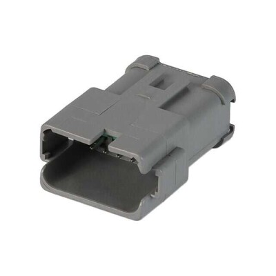 12 Position Rectangular Housing Connector Receptacle Gray - 1
