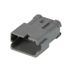 12 Position Rectangular Housing Connector Receptacle Gray - TE Connectivity Deutsch Connectors