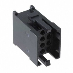 12 Position Rectangular Housing Connector Plug Black 0.200