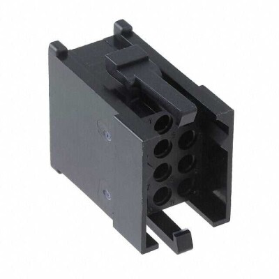 12 Position Rectangular Housing Connector Plug Black 0.200