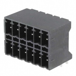 12 Position Terminal Block Header, Male Pins, Shrouded (4 Side) 0.138