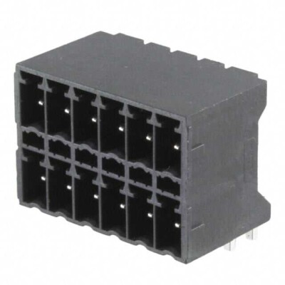 12 Position Terminal Block Header, Male Pins, Shrouded (4 Side) 0.138