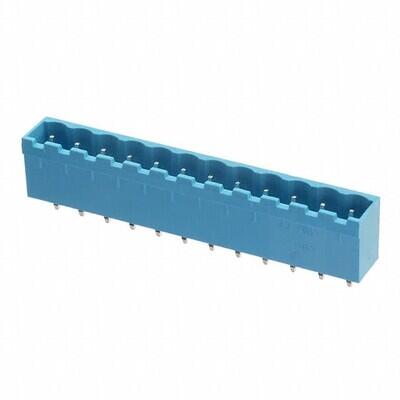 12 Position Terminal Block Header, Male Pins, Shrouded (4 Side) 0.200