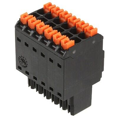 12 Position Terminal Block Plug, Female Sockets 0.138