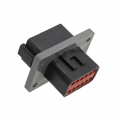 12 Rectangular Connectors - Housings Receptacle Black - 1