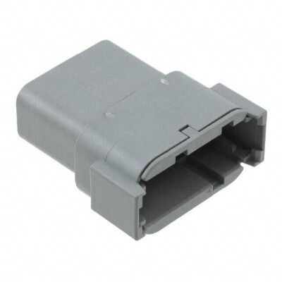 12 Rectangular Connectors - Housings Receptacle Gray - 1