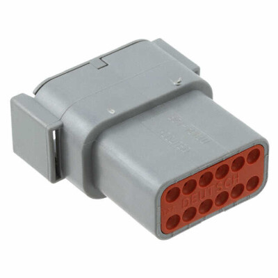 12 Rectangular Connectors - Housings Receptacle Gray - 2