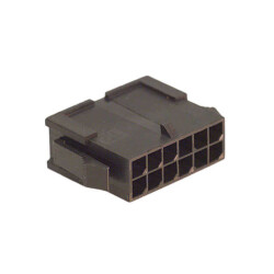 12 Rectangular Connectors - Housings Plug Black 0.118
