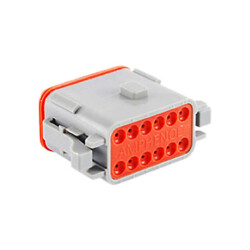 12 Rectangular Connectors - Housings Plug Gray - Amphenol Sine Systems Corp (1)