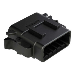 12 Rectangular Connectors - Housings Plug Black - 1
